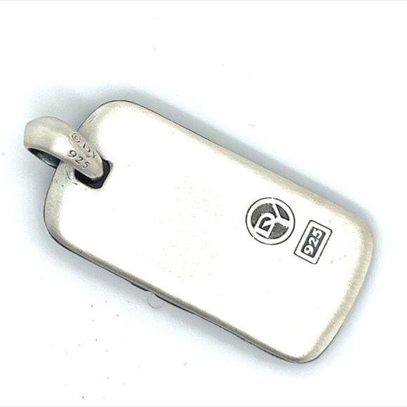 David Yurman Estate Griffen Dog Tag Sterling Silver DY181 - Picture 5 of 6